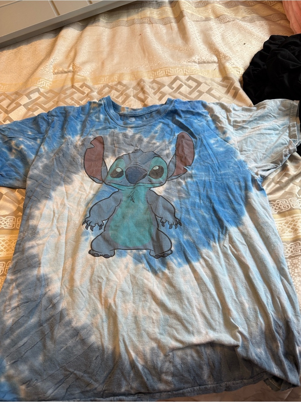 Disney Stitch Tie-Dye Tee in Blue and Teal